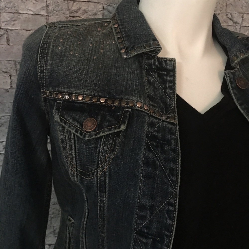 American Eagle Studs Denim Jacket Medium - image 2